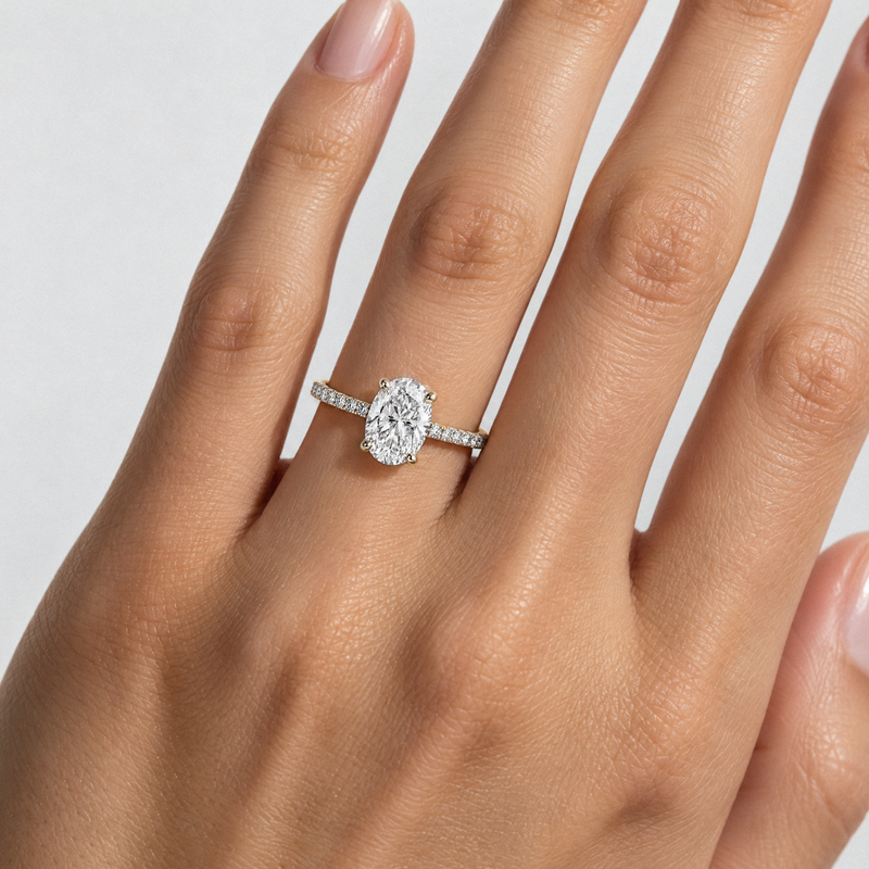 Mini Lucent Oval Ring - Sterling Silver