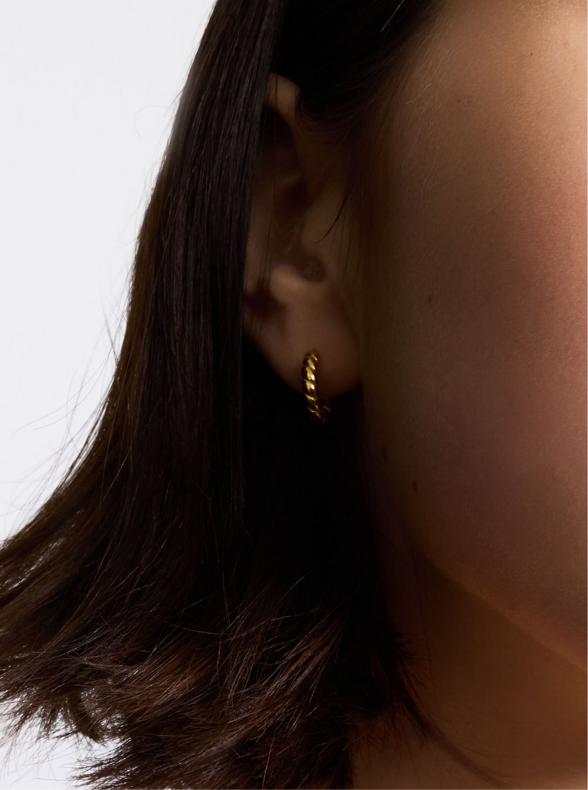 Boucles Petite Élégance - Argent Blanc Plaqué Or
