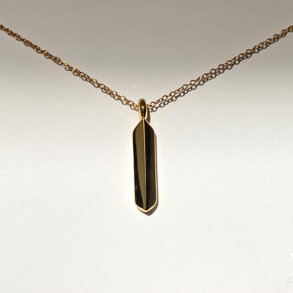 Amulet Necklace - White Gold Plated Silver