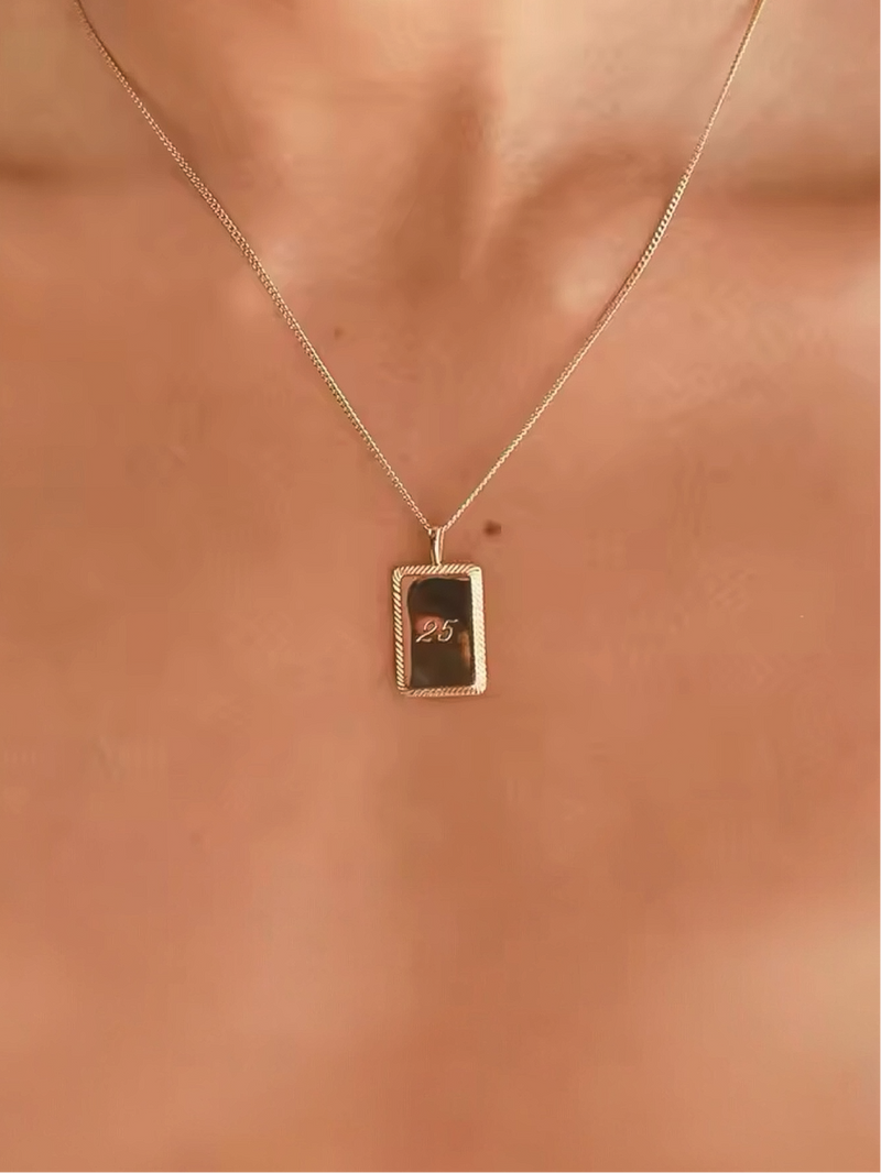 Collier Signature - Argent Blanc Plaqué Or