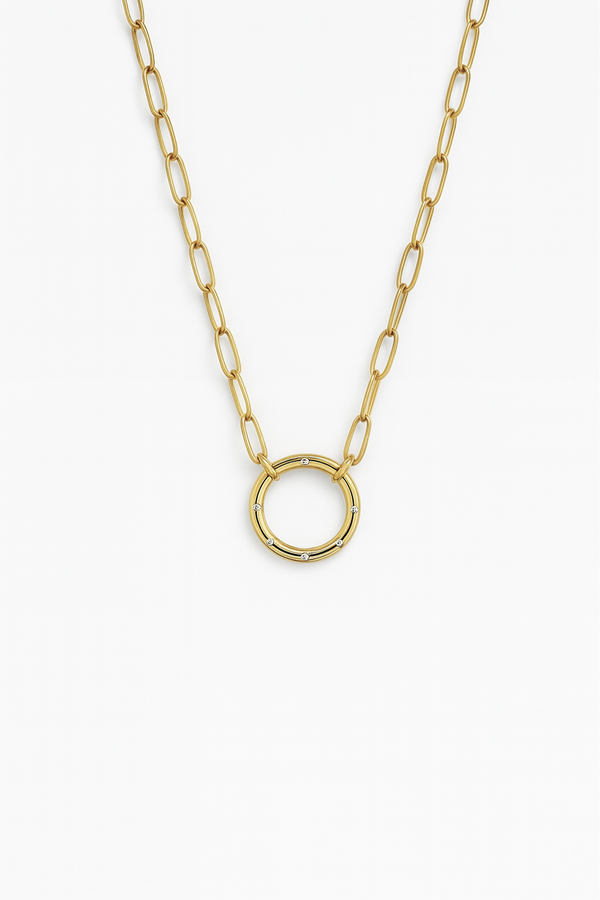 Collier Diamant - Argent Blanc Plaqué Or