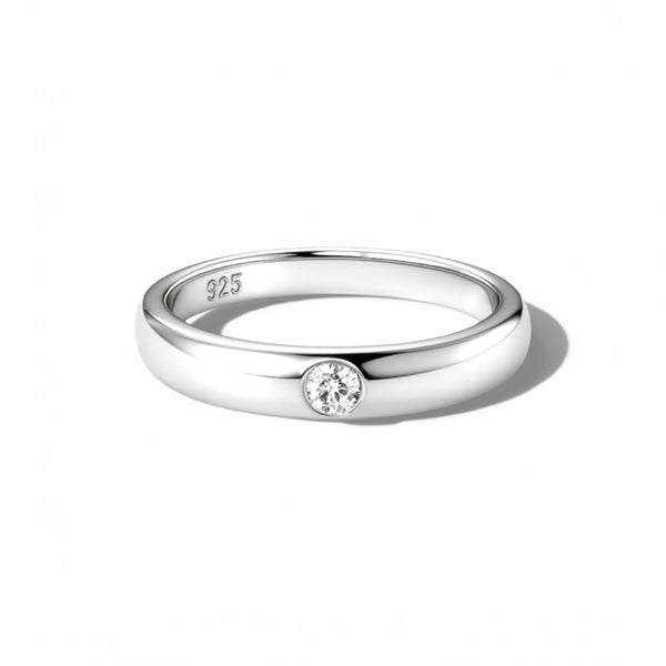 Bague Alliance Diamant - Argent Blanc