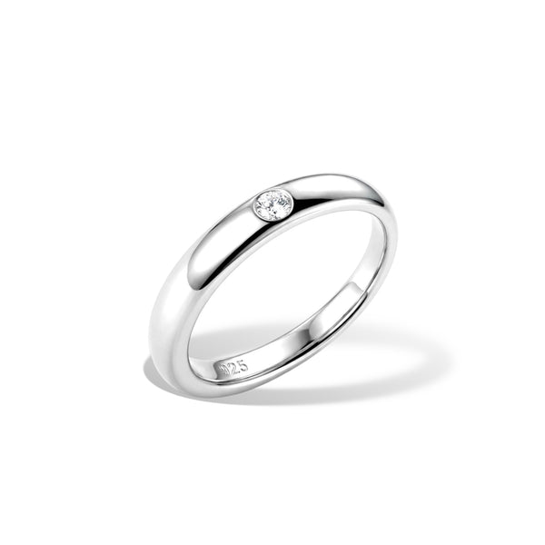 Bague Alliance Diamant - Argent Blanc