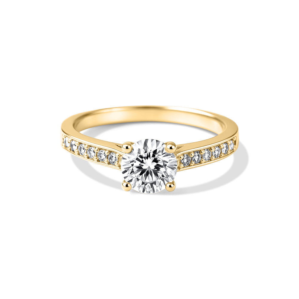 Bague Solitaire Diamant - Argent Blanc