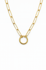 Collier Latché Trombone - Argent Blanc Plaqué Or