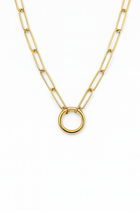 Collier Latché Trombone - Argent Blanc Plaqué Or