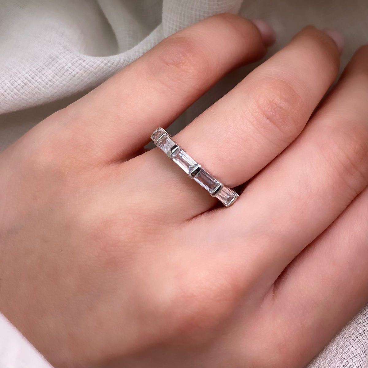 Mate 3 Ring - White Silver