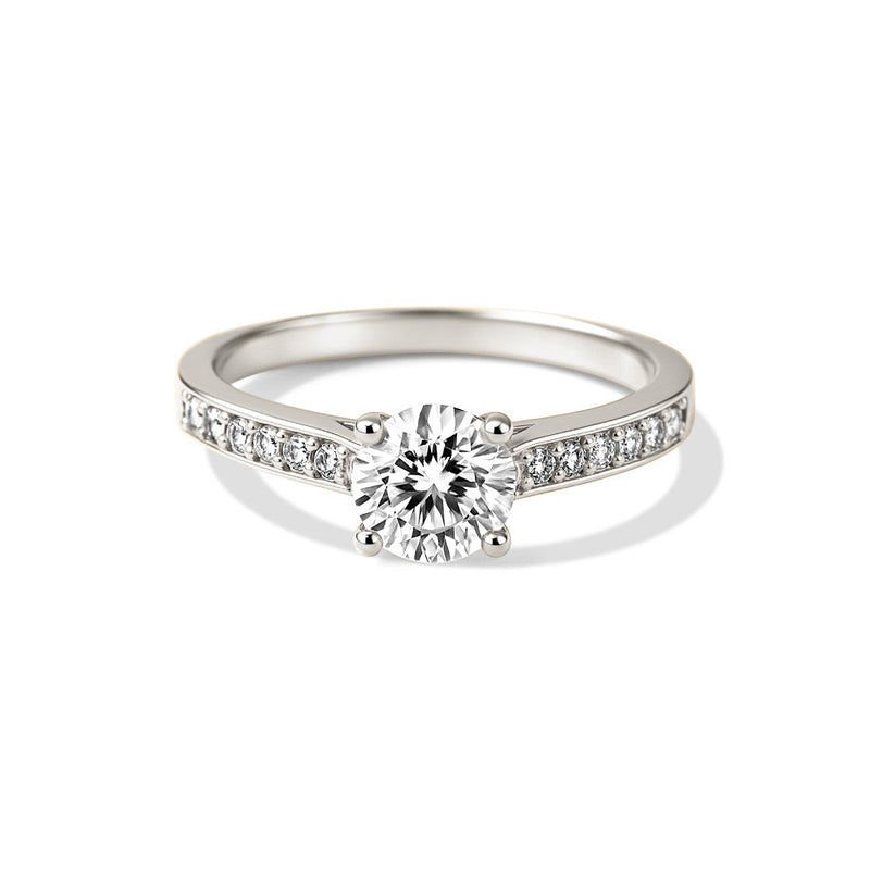 Bague Solitaire Diamant - Argent Blanc