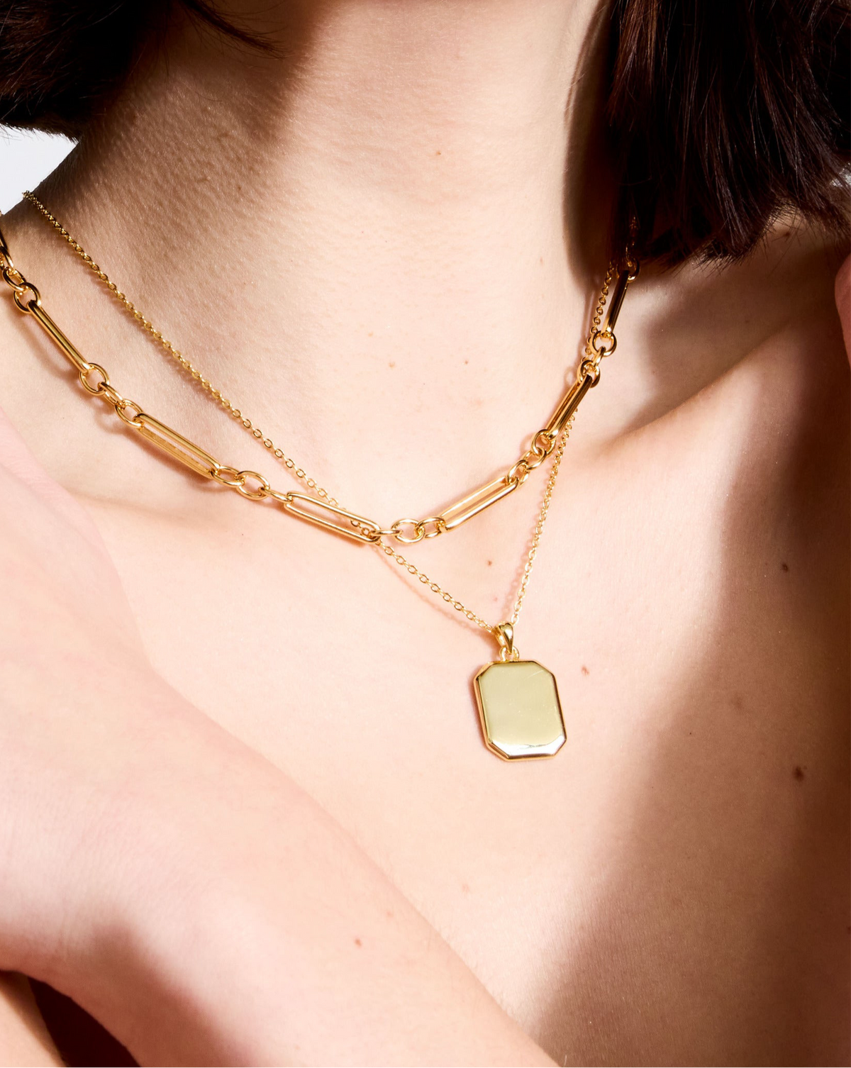Collier Pendentif Symphony - Argent Blanc