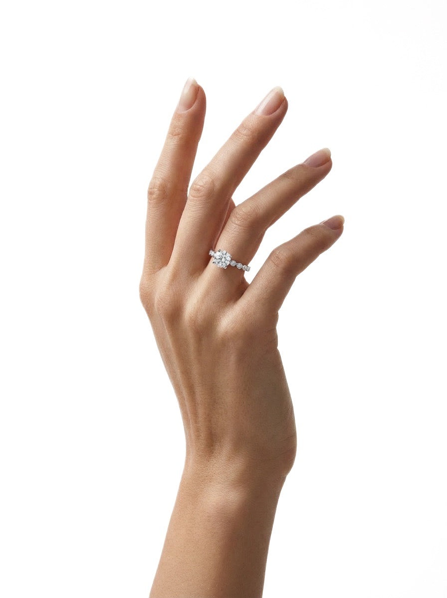Gala Diamond Ring - White Silver