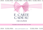E-CARTE CADEAU À PARTIR DE 25€