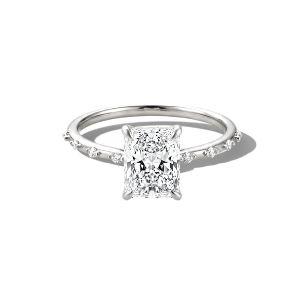 Bague Hilton Square - Argent Blanc