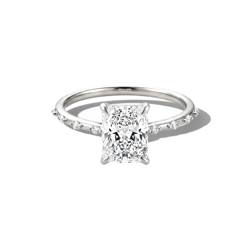 Hilton Square Ring - White Silver