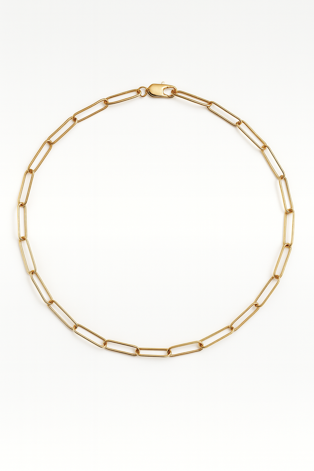 Collier Chaine Trombone - Argent Blanc Plaqué Or