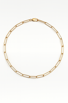 Collier Chaine Trombone - Argent Blanc Plaqué Or