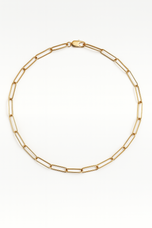 Collier Chaine Trombone - Argent Blanc Plaqué Or