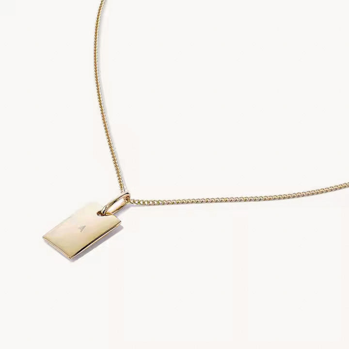 Collier Una - Argent Blanc Plaqué Or