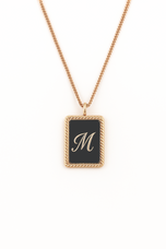 Collier Signature - Argent Blanc Plaqué Or