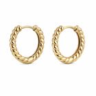 Boucles Petite Élégance - Argent Blanc Plaqué Or