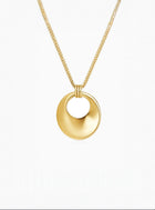 Umbrella Necklace - White Gold Plated Silver