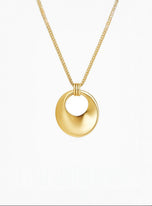 Umbrella Necklace - White Gold Plated Silver
