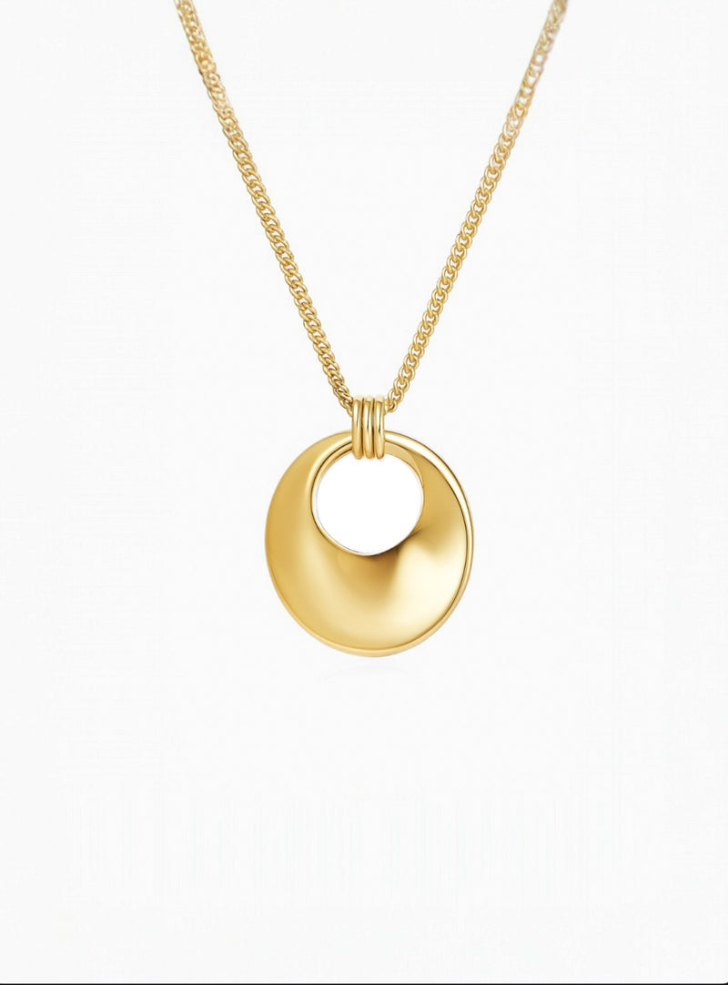 Umbrella Necklace - White Gold Plated Silver