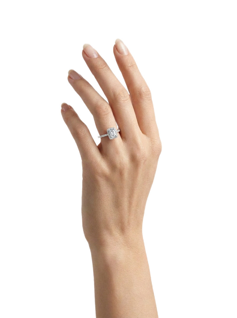 Marquise-Ring - Weißgold
