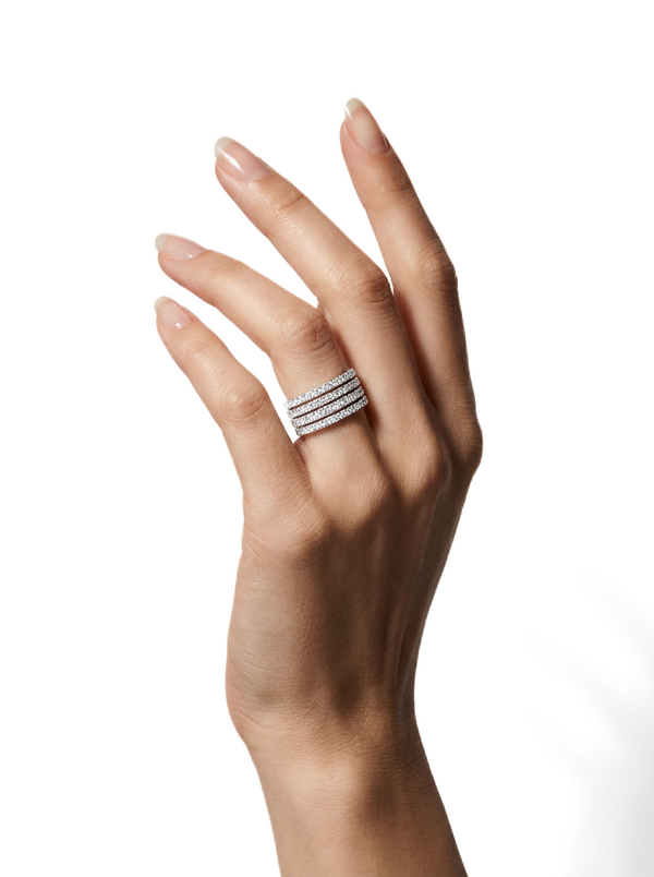 Bague Mate 1 - Argent Blanc