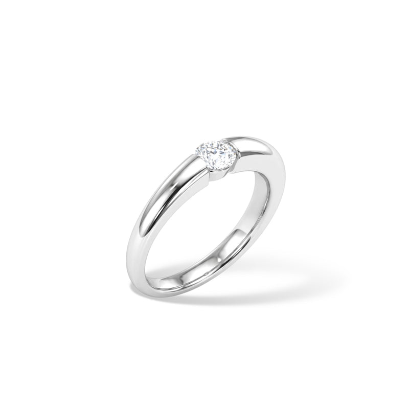 Bague Mini Alliance Diamant - Argent Blanc