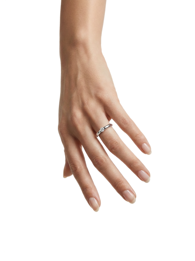 Bague Mini Alliance Diamant - Argent Blanc