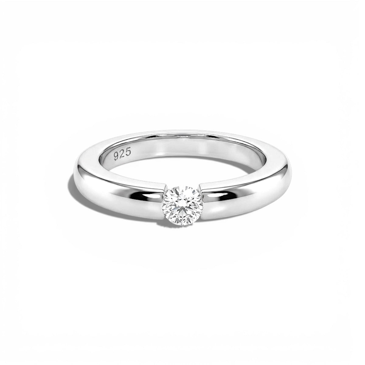 Bague Mini Alliance Diamant - Argent Blanc