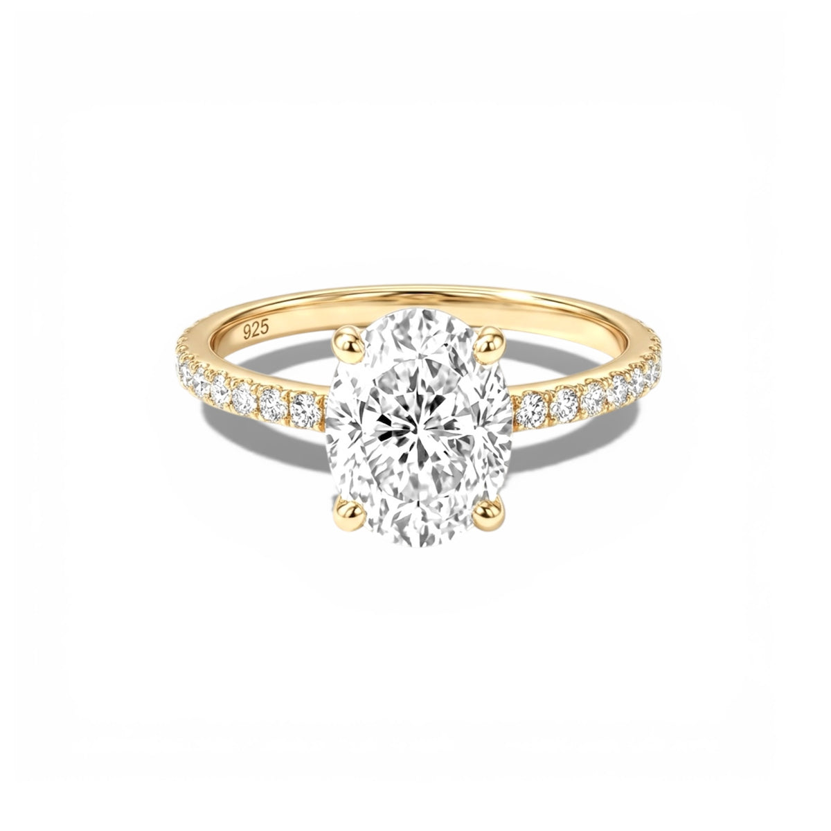 Bague Mini Lucent Oval - Argent Blanc