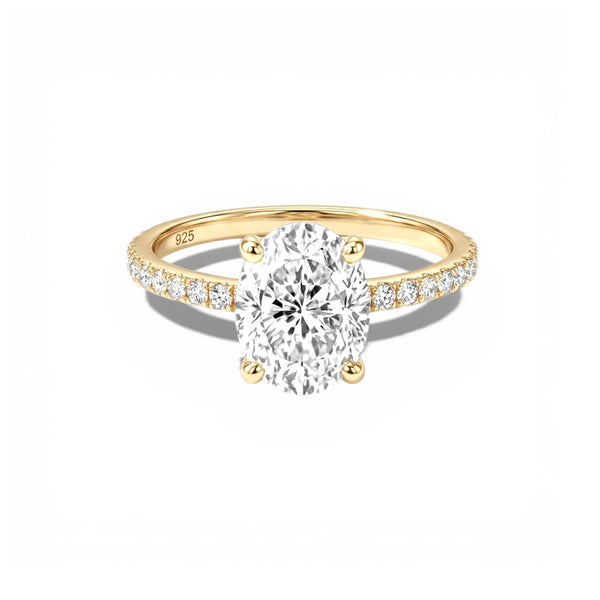Bague Mini Lucent Oval - Argent Blanc