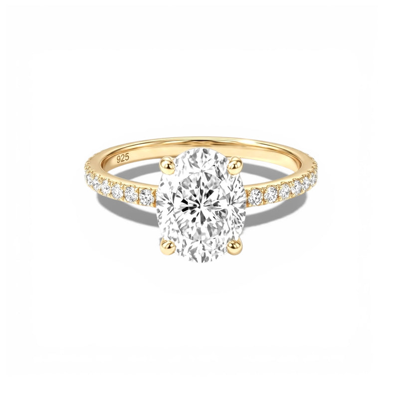 Bague Mini Lucent Oval - Argent Blanc