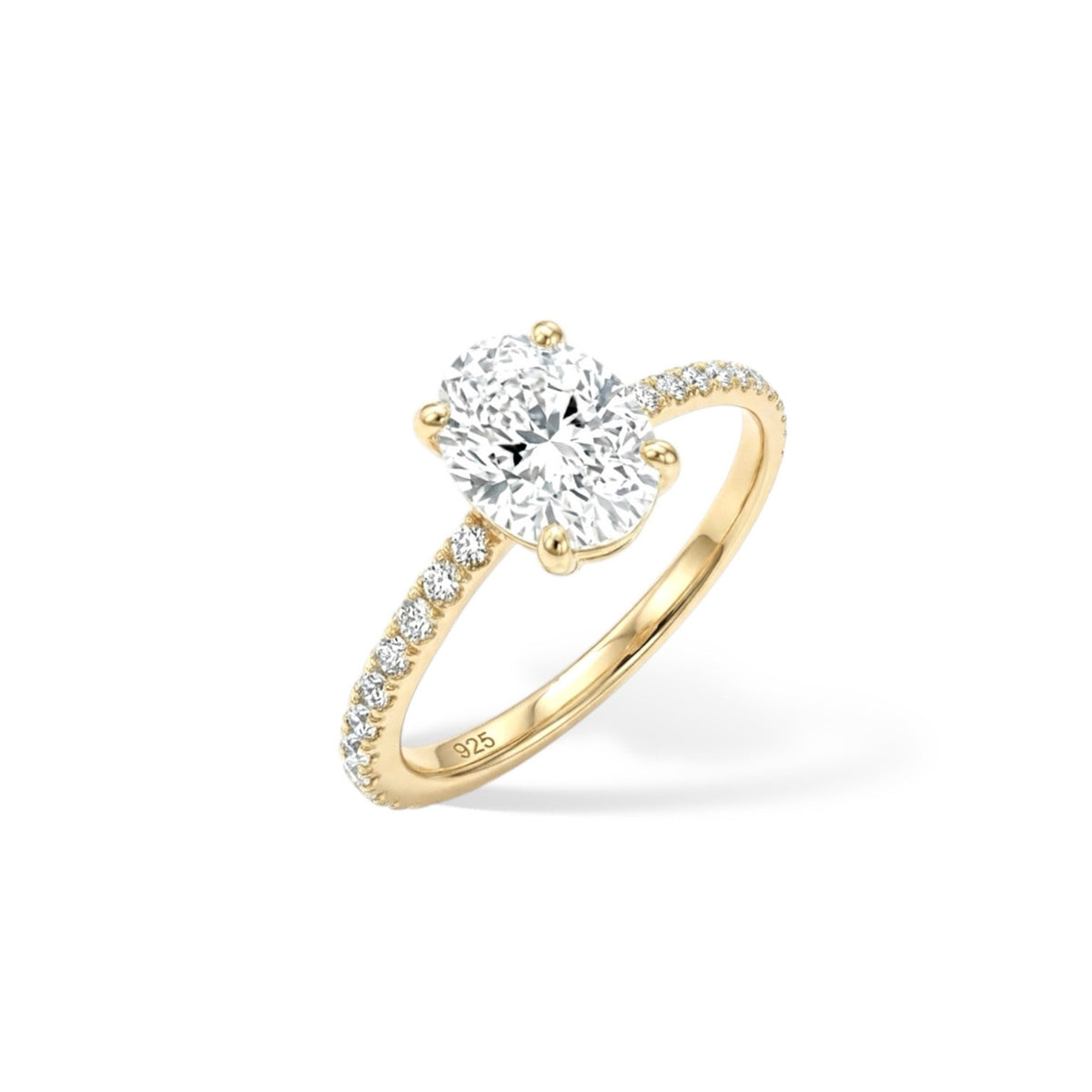 Bague Mini Lucent Oval - Argent Blanc
