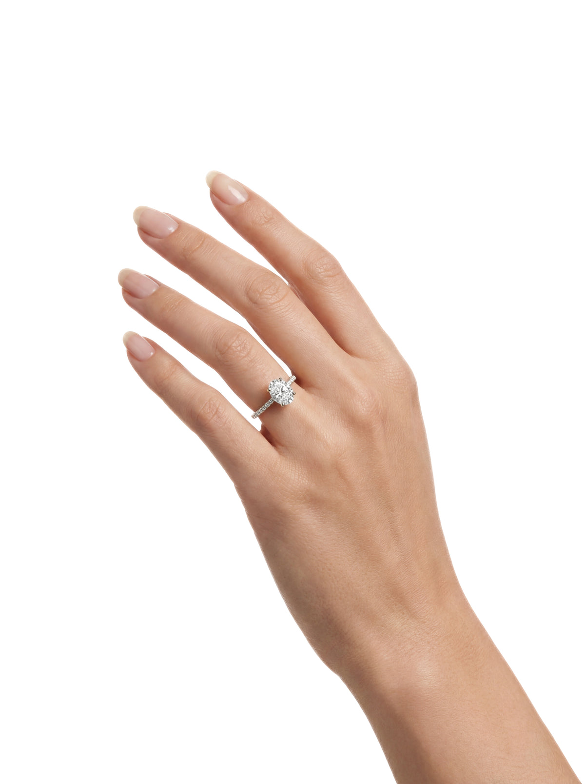 Bague Mini Lucent Oval - Argent Blanc