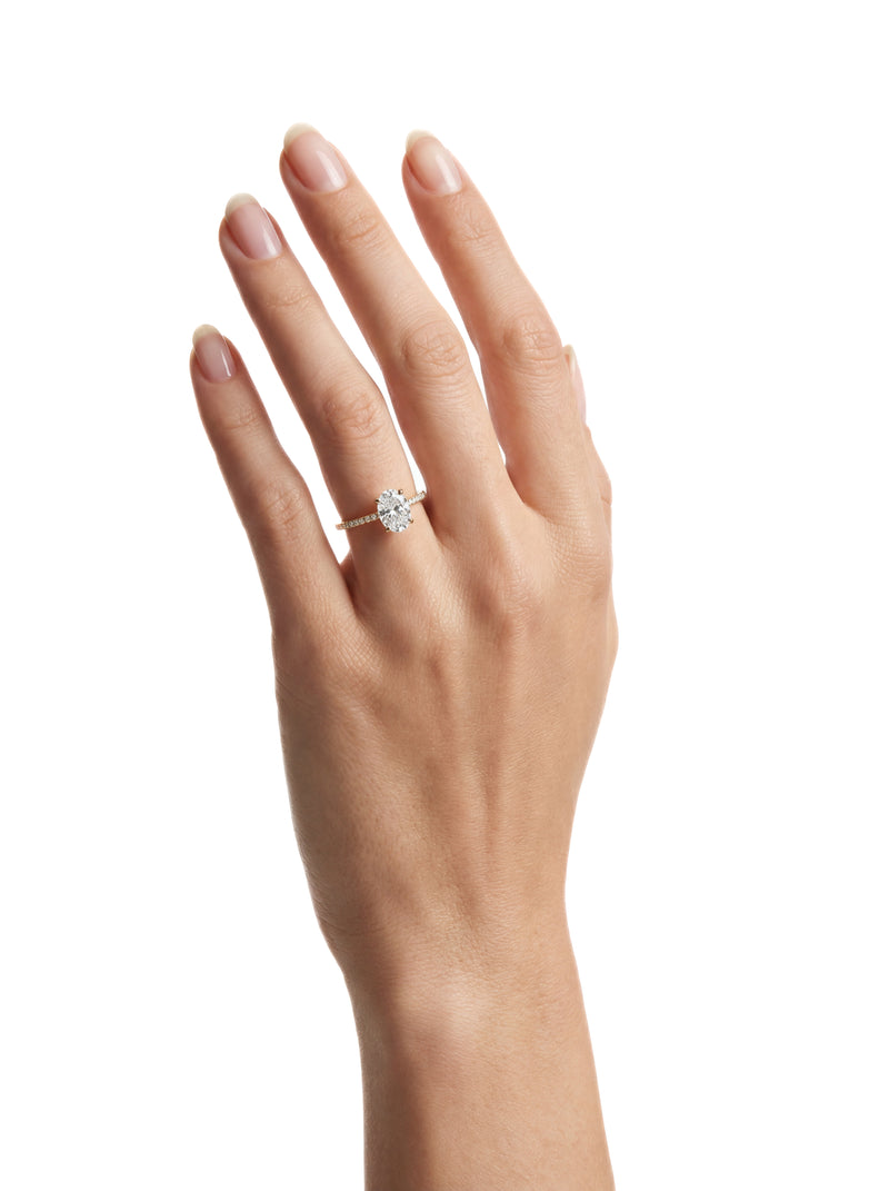 Bague Mini Lucent Oval - Argent Blanc