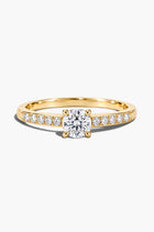 Diamond Solitaire Ring - Sterling Silver