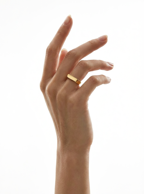 Bague Pinta (Ajustable) - Plaqué Or 18k