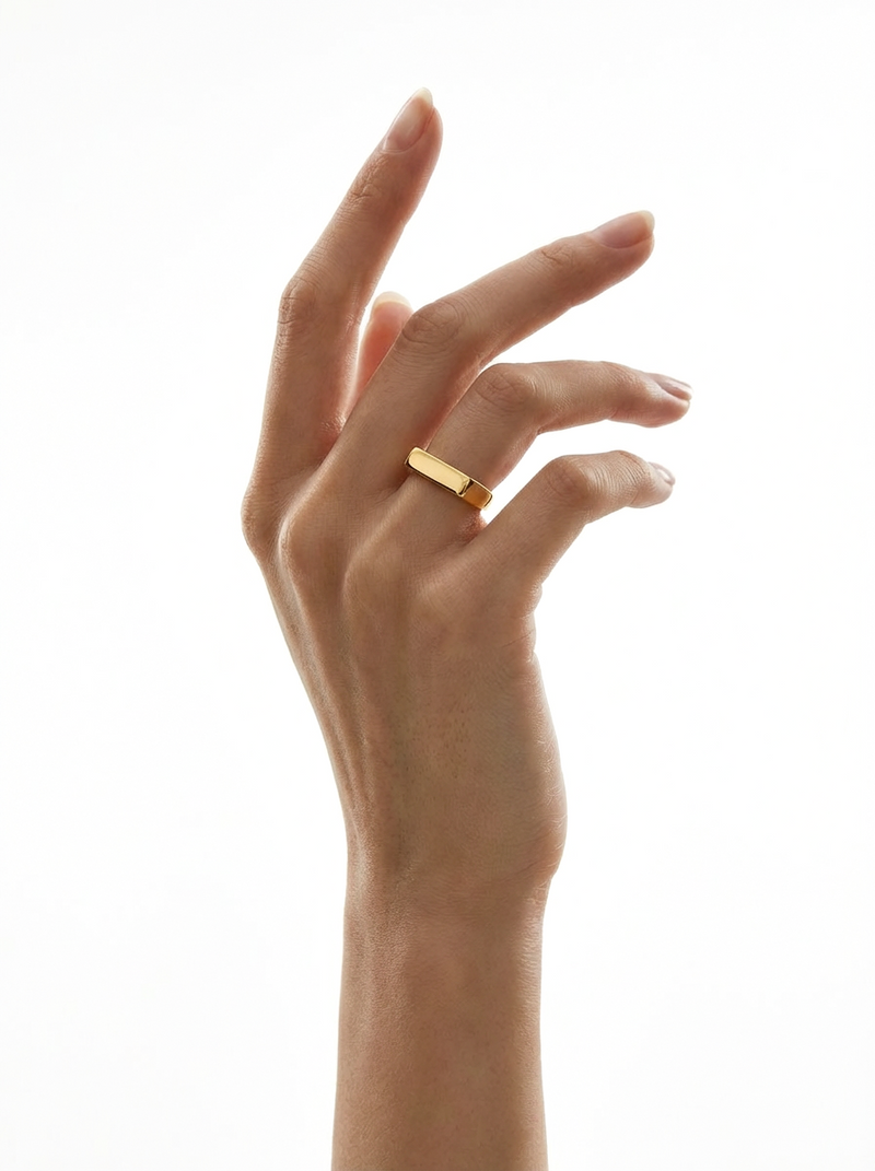 Bague Pinta (Ajustable) - Plaqué Or 18k