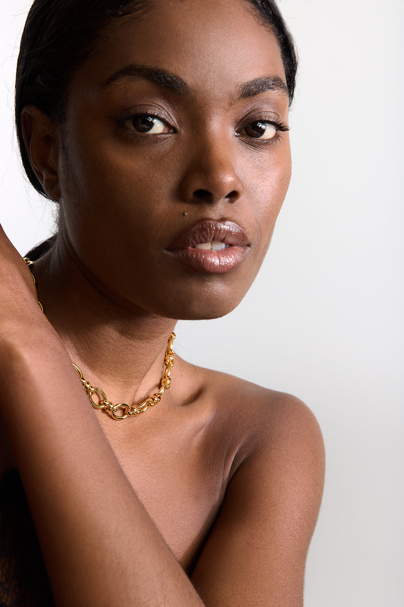 Liaison Necklace - White Gold Plated Silver