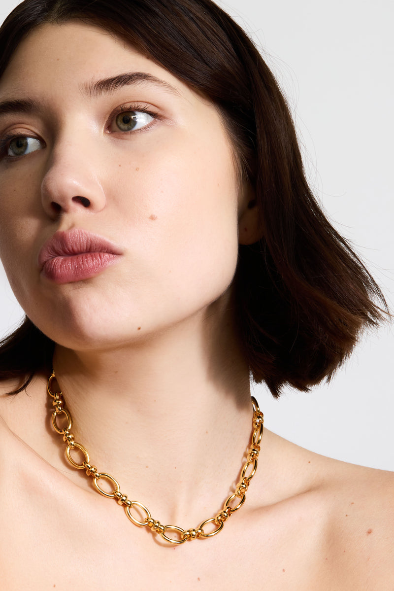 Liaison Necklace - White Gold Plated Silver