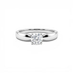 Bague Solitaire Dalida - Argent Blanc