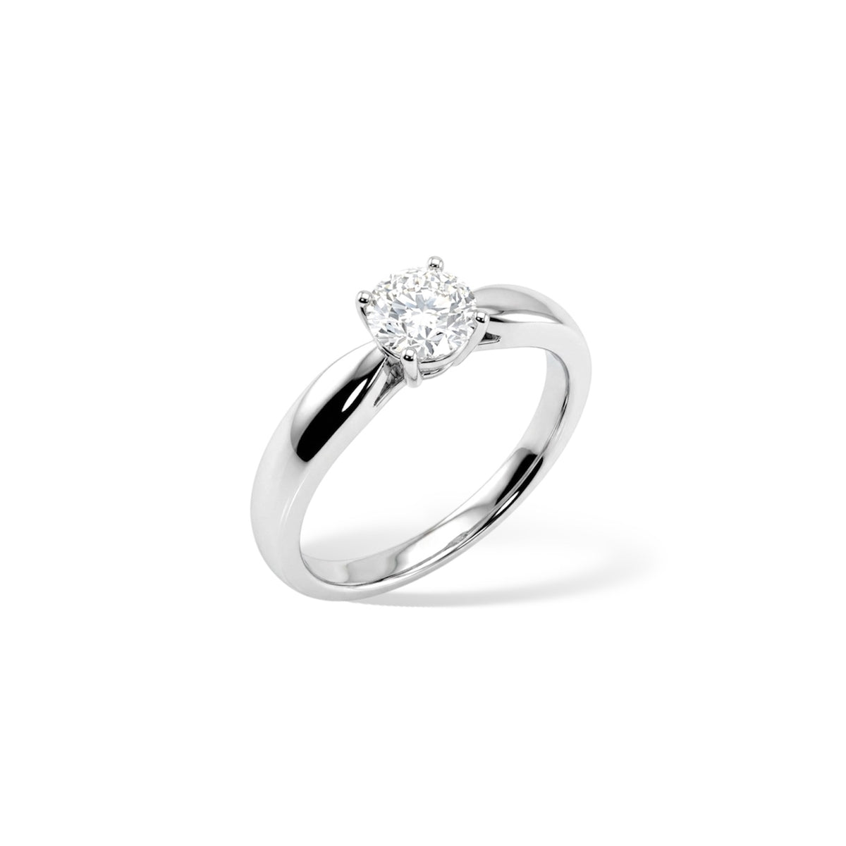 Bague Solitaire Dalida - Argent Blanc
