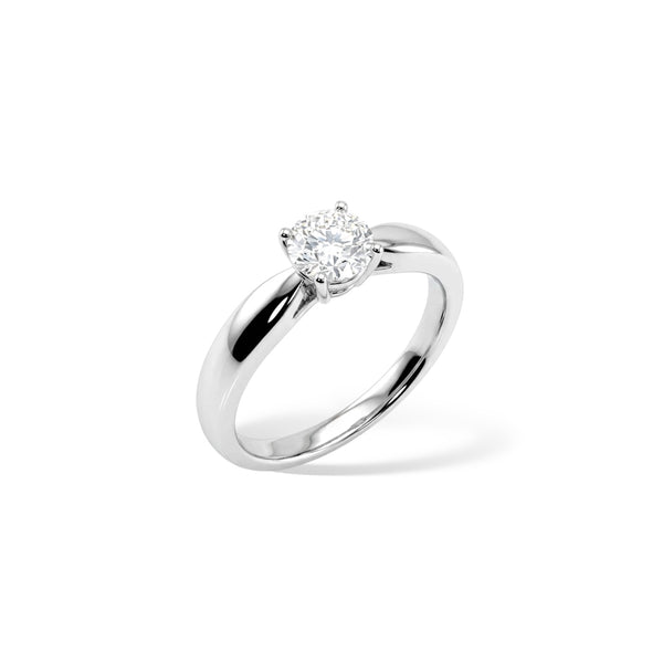Bague Solitaire Dalida - Argent Blanc