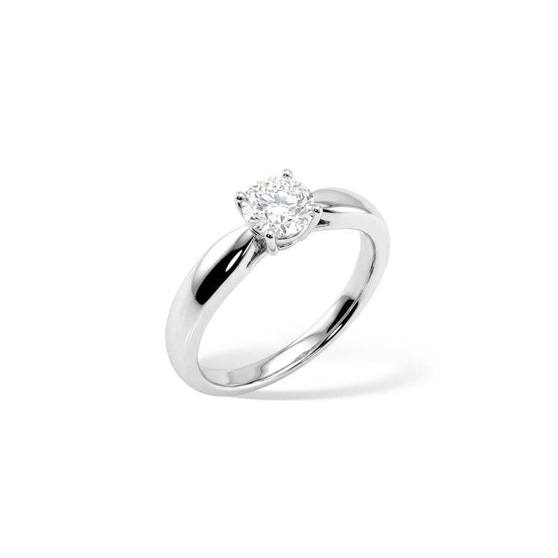 Bague Solitaire Dalida - Argent Blanc