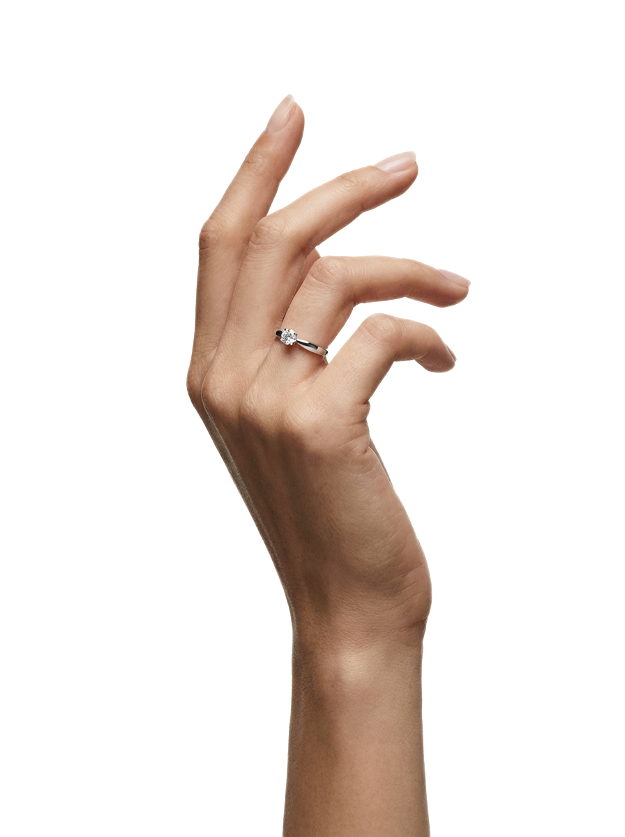 Bague Solitaire Dalida - Argent Blanc