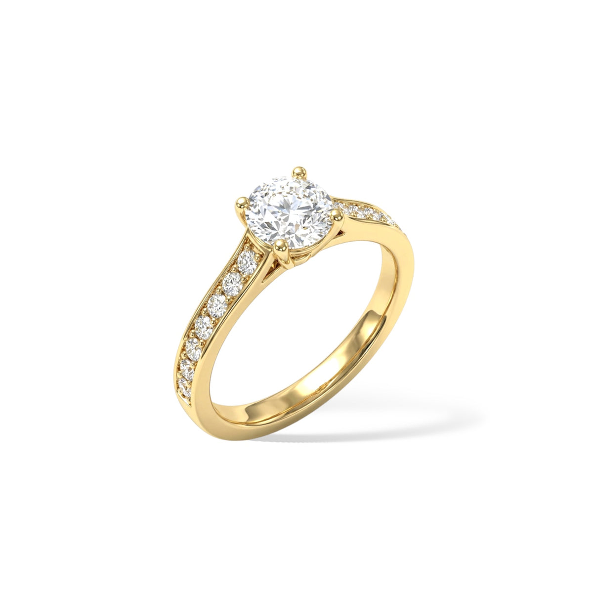 Bague Solitaire Diamant - Argent Blanc