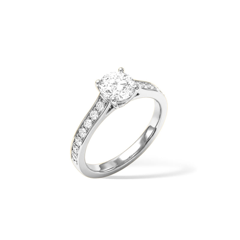 Bague Solitaire Diamant - Argent Blanc