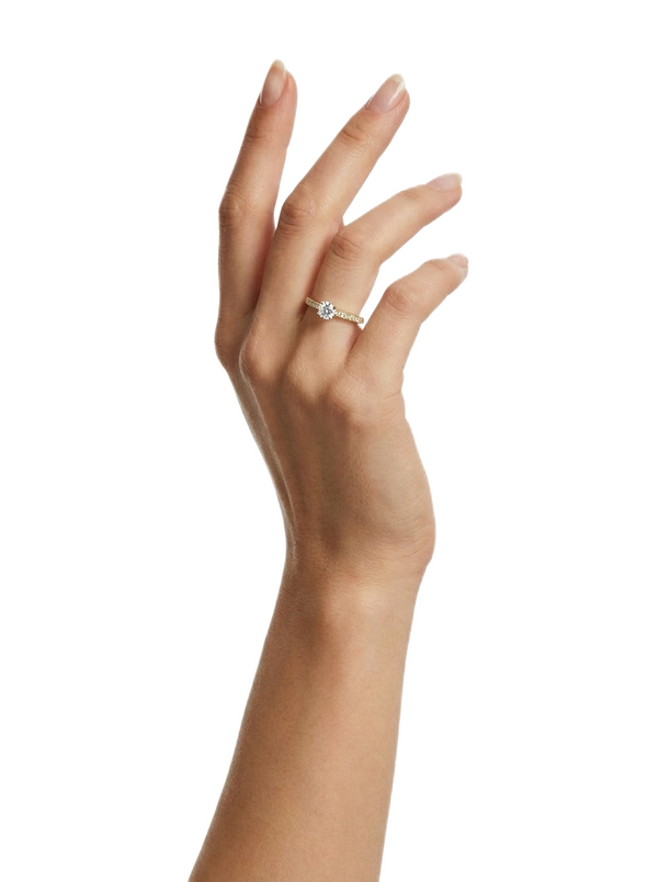 Bague Solitaire Diamant - Argent Blanc